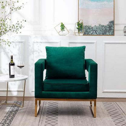 Roundhill Furniture Lenola Upholstered Accent Arm Chair - Image 8