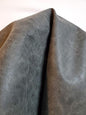 NAT Leathers | Gray Distressed Crazy Horse Oily 2 Tone Faux Vegan Leather PU | by NATLeathers
