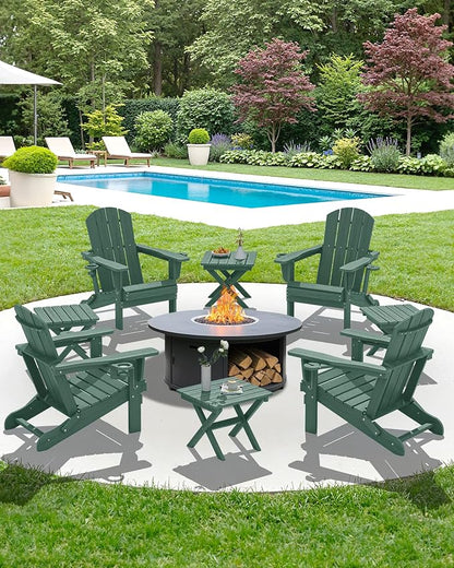 SERWALL Folding Outdoor Side Table Set of 2, Portable Adirondack Side Table - Image 12