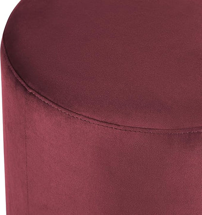 Studio Living® 19” Wentworth Ottoman Round Soft Velvet Bench, Stationary - Image 9