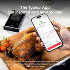 Sync Wireless Meat Thermometer Quad | 4 Probes | 6 Sensors | LCD Display | WiFi and Bluetooth 5.3 | Improved Stability and Range | IPX8 Waterproof | for BBQ, Grill, Smoker, Oven, Kitchen