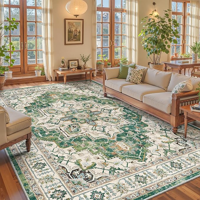 8x10 Area Rugs for Living Room, Large Washable Rug, Dining Room, Low Pile - Image 4