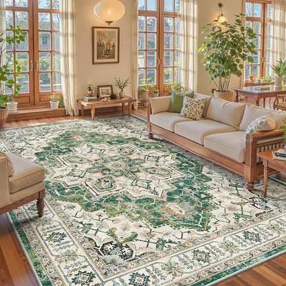 8x10 Area Rugs for Living Room, Large Washable Rug, Dining Room, Low Pile - Image 4
