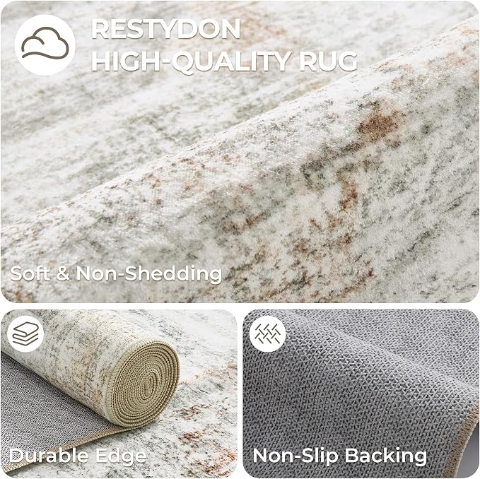 2'6 x 8' Runner Rug Non Slip, Washable Kitchen Rugs, Nursery Room, Soft Runner - Image 7