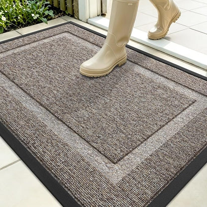 OLANLY Front Door Mat Outside 35x23, All-Season Heavy-Duty Rubber Doormat | by OLANLY