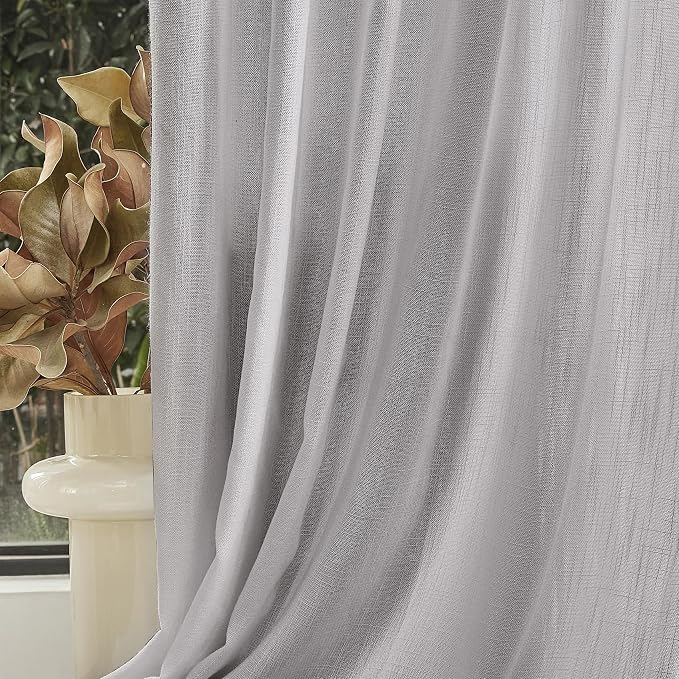 MYSKY HOME 108 Inches Long Ceiling Curtains, Light Filtering Boho Window Sheer - Image 8