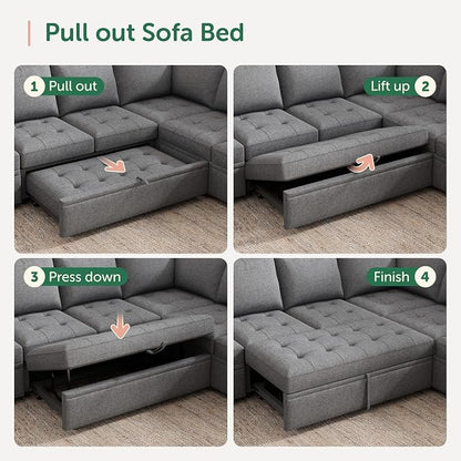 HONBAY Modular Sectional Sleeper Sofa - Image 5