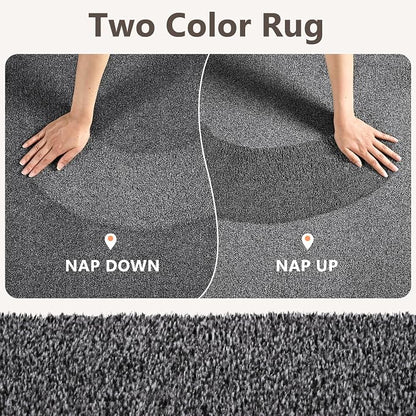 2x8 Black/White Runner Rug Washable Non-Slip - Image 9