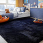 Navy Blue Rug 3x5, Fluffy Dark Blue Rugs by PAGISOFE