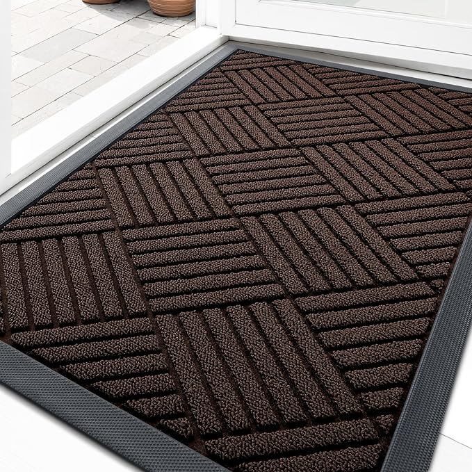 OLANLY Front Door Mat Outside Entrance 33x21, Waterproof Heavy-Duty Doormat | by OLANLY