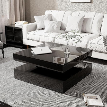 HedoAjim Black LED Coffee Table - Image 6