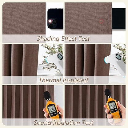 100% Blackout Curtains 102 Inch Length 2 Panels Set - Image 5