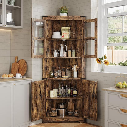 GarveeHome 67 in Tall Corner Storage Cabinet - Image 4