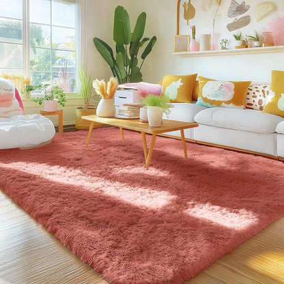 OLANLY Area Rugs for Living Room Bedroom, Machine Washable 4x5.9 ft Soft Fluffy - Image 3