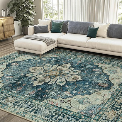 RELEANY Washable Area Rug, Large 9'x12', Water Repellent, Pet Friendly - Image 2