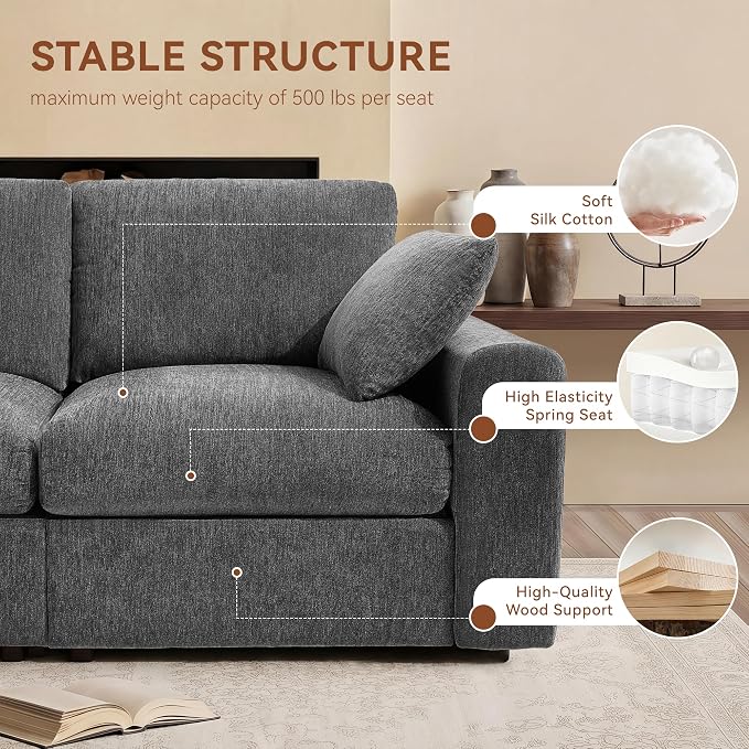 Ihanherry Cloud Sectional Couches - Image 4