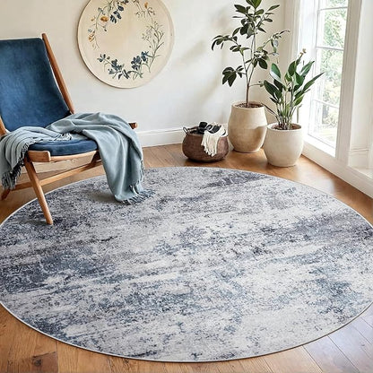 Aelenmu Round Rug 6ft Washable Rug by Aelenmu