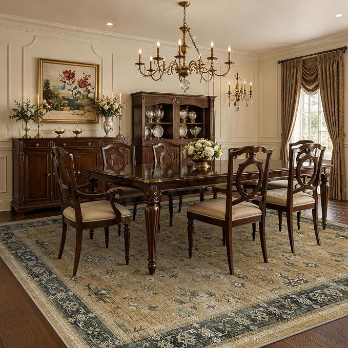 Warm Taupe Sage 9x12 Living Room Rug - Image 3