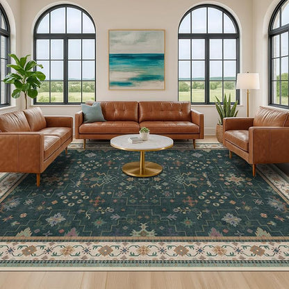 Vintage 8x12 Large Area Rugs for Living Room by HazoHaus