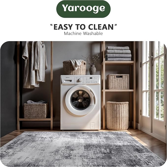 8x10 Area Rugs, Abstract Modern Ultra Soft Washable Rug, Non Slip Carpet - Image 6