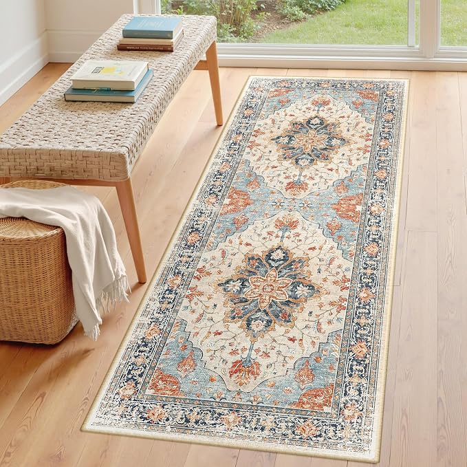 RELEANY Washable Area Rug, Runner 3'x8', Water Repellent, Pet Friendly - Image 3
