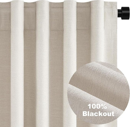 Topfinel Extra Wide 70 Inch Length Blackout Curtains 108 Inches Long 2 Panels - Image 9