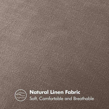 MIULEE Decorative Linen Pillow Covers 18x18 Inch Malt Ball | Boho Farmhouse​ - Image 3