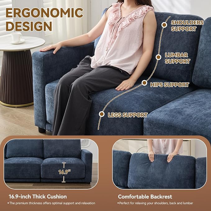 44.2" Chenille Oversized Chair - Image 4