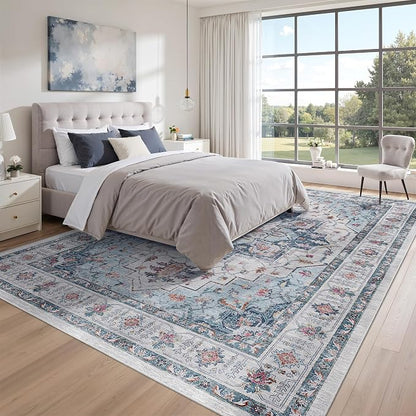 9x12 Area Rugs for Living Room, Large Washable Rug, Dining Room, Low Pile - Image 9