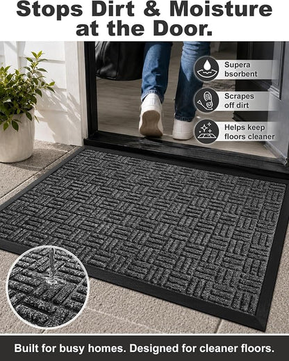 Front Door Mat Outdoor Entrance, 29.5" x 17" Heavy Duty Welcome Mat - Image 4