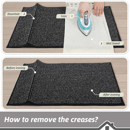 BEQHAUSE Dirt Trapper Door Mat 32" x 48", Non-Slip Washable Doormats, Low - Image 9