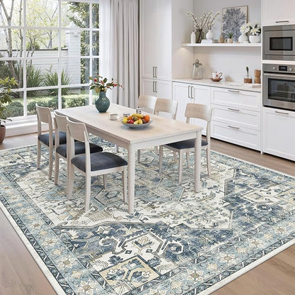 8x10 Area Rugs for Living Room, Large Washable Rug, Dining Room, Low Pile - Image 8