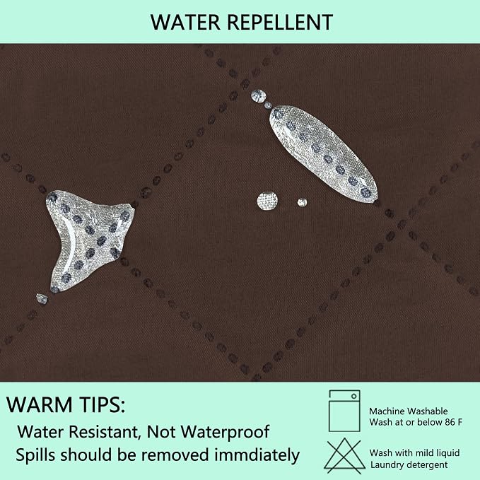 Reversible Recliner Chair Covers, Chocolate/Taupe | Chair Covers - Image 4