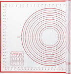 Yansumi Silicone Pastry Mat Extra Large Non-Slip Mat for Rolling Dough Pie Crust and Baking Non-Stick with Measurements(XL,28"L x 20"W, Red)