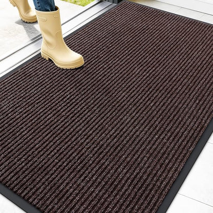 OLANLY Front Door Mat 47x32, Waterproof Heavy-Duty Indoor Outdoor Doormat | Tan by OLANLY