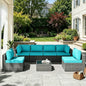 MOCHITO 7 Pieces Outdoor Patio Furniture Sets, All-Weather Sectional Sofa Grey by Unknown