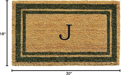 Calloway Mills 153041830J Sage Green Border 18" x 30" Monogram Doormat - Image 2