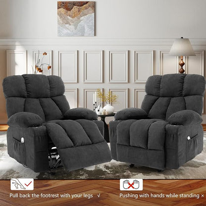 Massage Rocking Recliner Chair, Ergonomic Recliners Sofa - Image 6