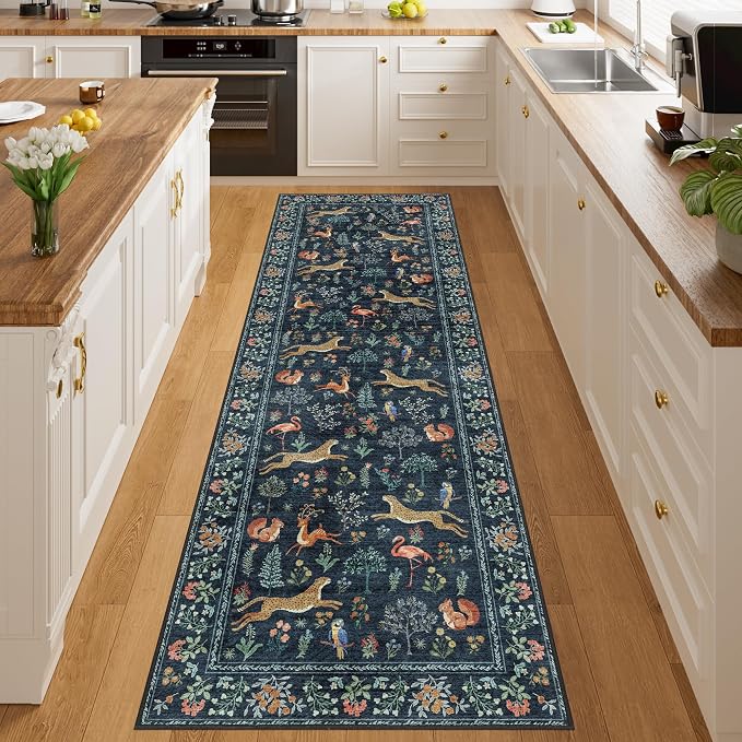 DUKINO 2.6x8 Rug for Hallway, Washable Kitchen Rugs Non Slip, Stain Resistant - Image 6
