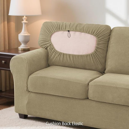 SUBRTEX 5 Pieces Stretch Sofa Slipcover Sets Couch Cover Sets Backrest Cushion - Image 7