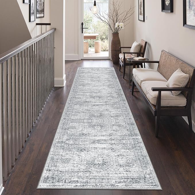 2x8 Runner Rug Non Slip, Washable Hallway Runner Rug, Nursery Room, Soft Runner by Restydon