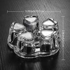CNGLASS Glass Tea Warmer,Universal Heart Shaped Glass Teapot Wramer