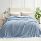 Snuggle Sac Queen Size Bed Blanket Heather Blue, Reversible Super Soft by SnuggleSac
