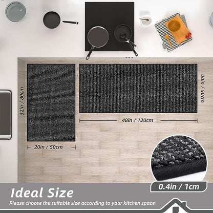 BEQHAUSE Kitchen Rugs and Mats 2PCS Non-Slip, Machine Washable Rugs - Image 2