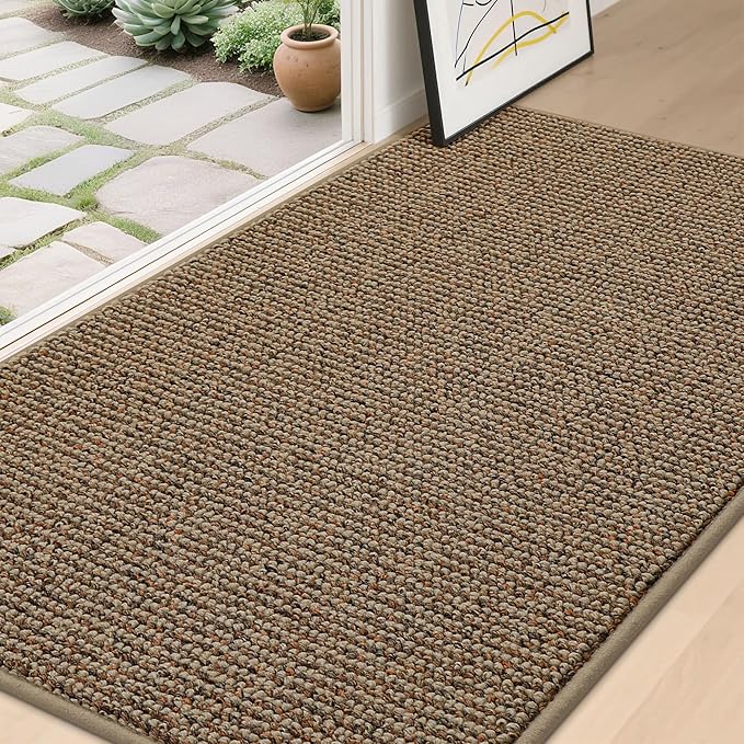 BEQHAUSE Dirt Trapper Door Mat 36" x 60", Non-Slip Washable Doormats, Low by BEQHAUSE