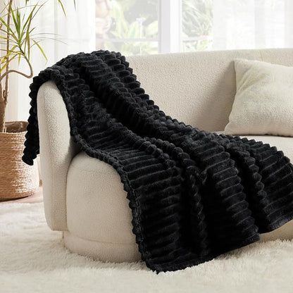 Bedsure Soft Black Throw Blanket - Image 2