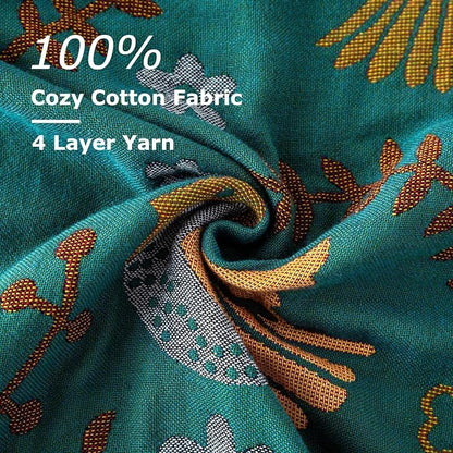 LUTBM Boho Throw Blanket for Bed 100% Cotton Soft Quilt Summer Lightweight - Image 6