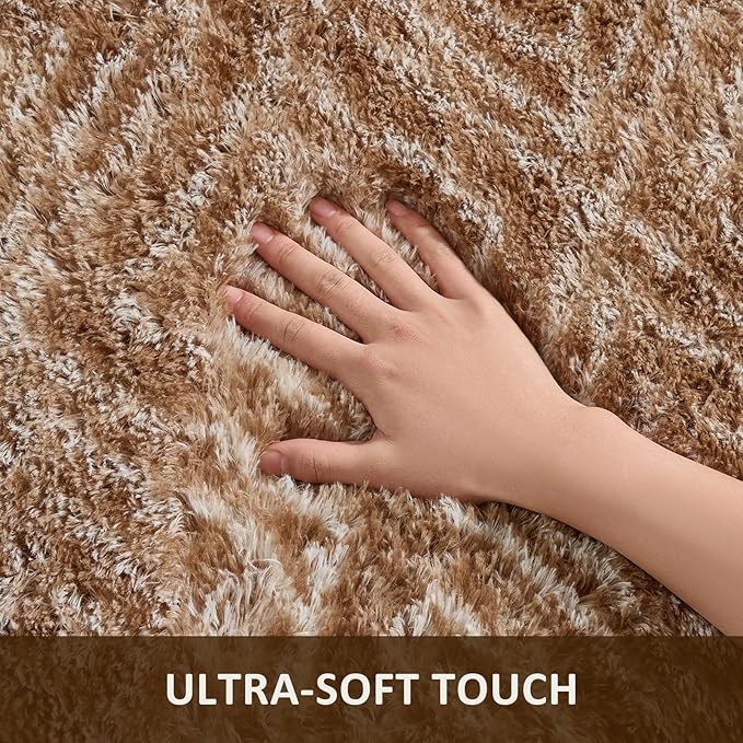 Ophanie 8x10 Brown and White Diamond Striped Rugs - Image 2