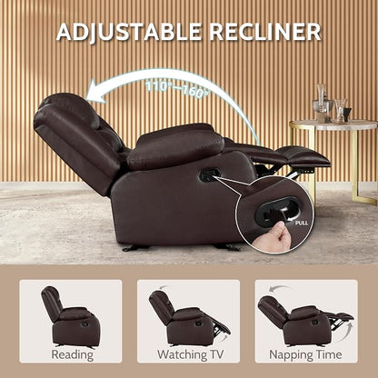 PrimeZone Oversized Rocker Recliner Chair - Image 5