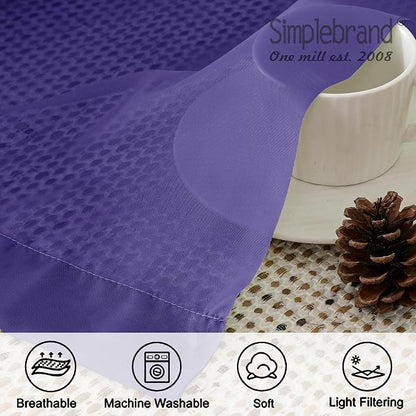 Simplebrand Purple Sheer Curtains 84 Inches Long, Light Filtering Rod Pocket - Image 6